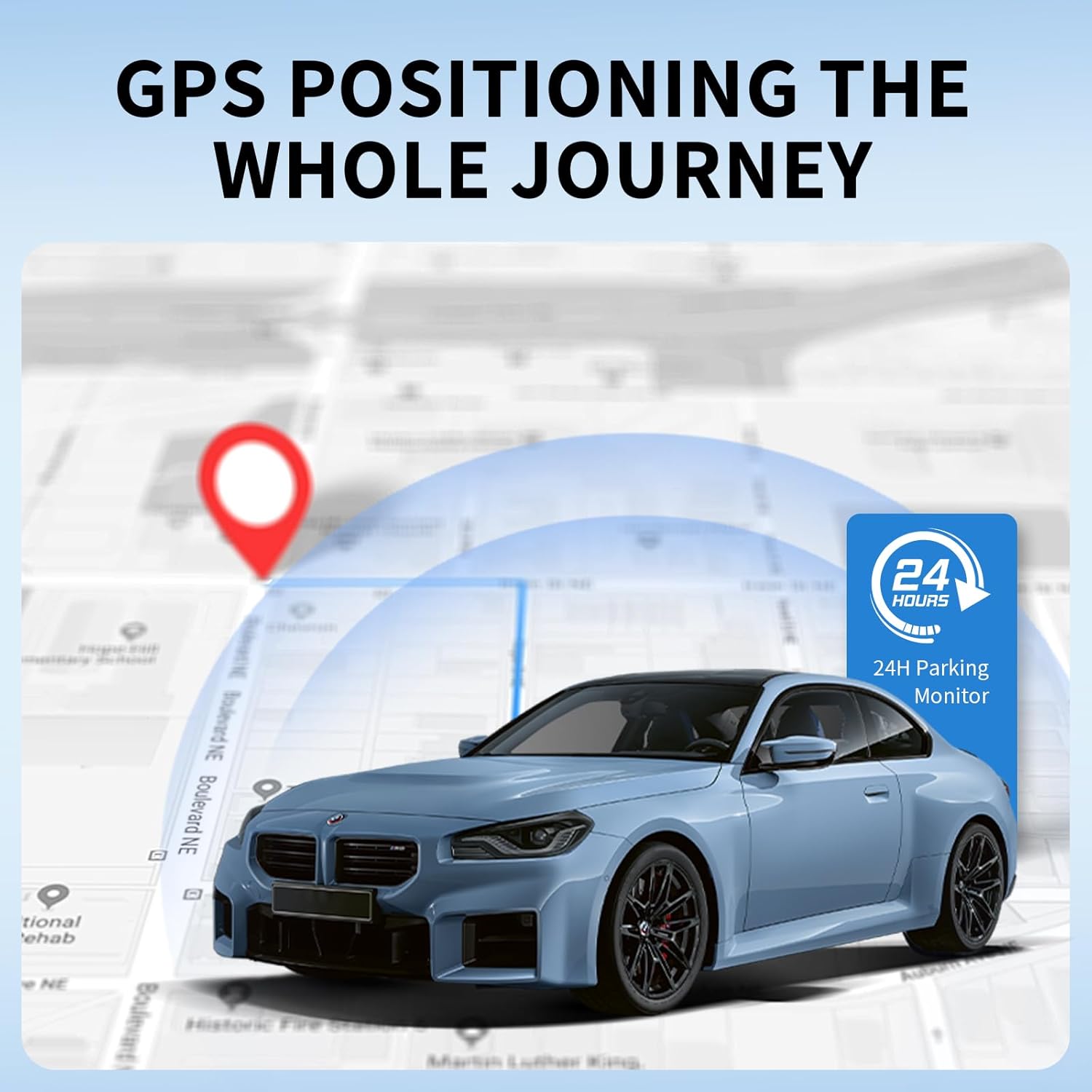 4K Dash Cam Front and Rear Dashcams for Cars, G-Sensor,Built in WiFi with APP, HD Loop Recording, Night Vision, Wide Angle, WDR, Parking Mode