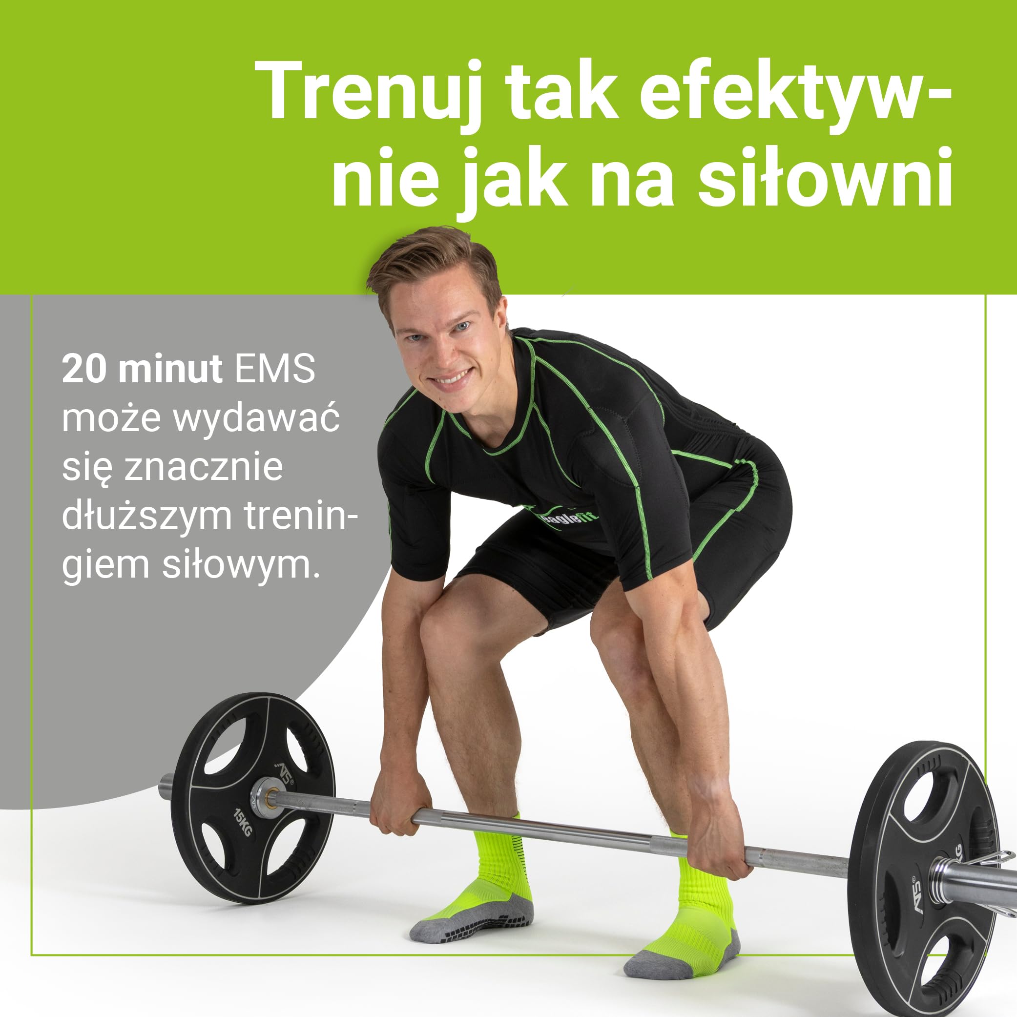 eaglefit - Ems Pants Bezprzewodowy System Kompletny z 14 Elektrodami – Spodnie Treningowe na Brzuch, Nogi i Pośladki – Budowa Mięśni i Stymulator Mięśni dla Kobiet i Mężczyzn z Aplikacją i Powerbox