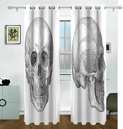 Amazon Chidagu 遮光カーテン 2枚セット 手描きのイラスト入りスカルモノクロスタイルデザイン おしゃれ 部屋飾り 断熱 防寒 防音 省エネ 間仕切りカーテン 洗える かわいい リビングルーム 寝室 かーてん 幅100cm丈110cm カーテン オンライン通販 Amazon Chidagu 遮光カーテン 2枚セット 手描きのイラスト入りスカルモノクロスタイルデザイン おしゃれ 部屋飾り 断熱 防寒 防音 省エネ 間仕切りカーテン 洗える かわいい リビングルーム 寝室 かーてん 幅100cm丈110cm カーテン オンライン通販