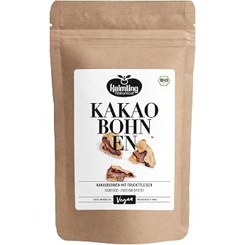 Keimling Bio Kakaobohnen mit Fruchtfleisch ganze fermentierte Bohnen mit nat rlicher Kakaopulpe   roh vegan naturbelassen   exotischer Kakao-Snack 175 g