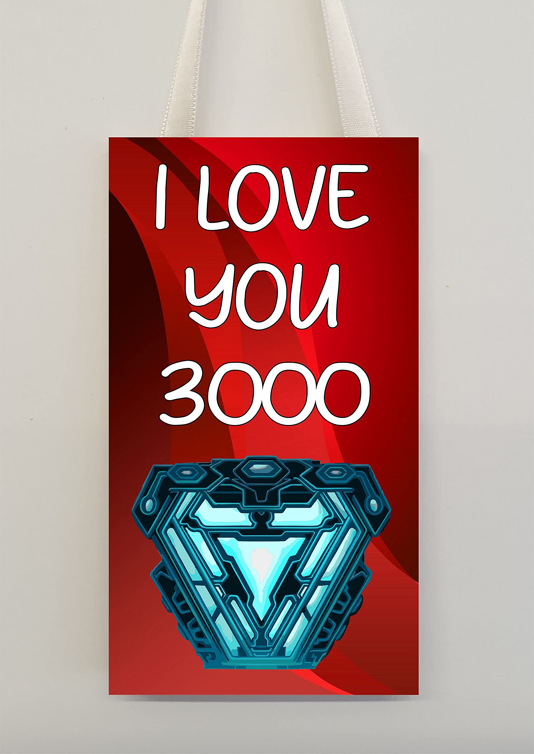 Decalarama Marvel Inspired Plaque - I Love You 3000 - Fan gift - Robert Downey Junior thirst - Birthday Gift Novelty Gift