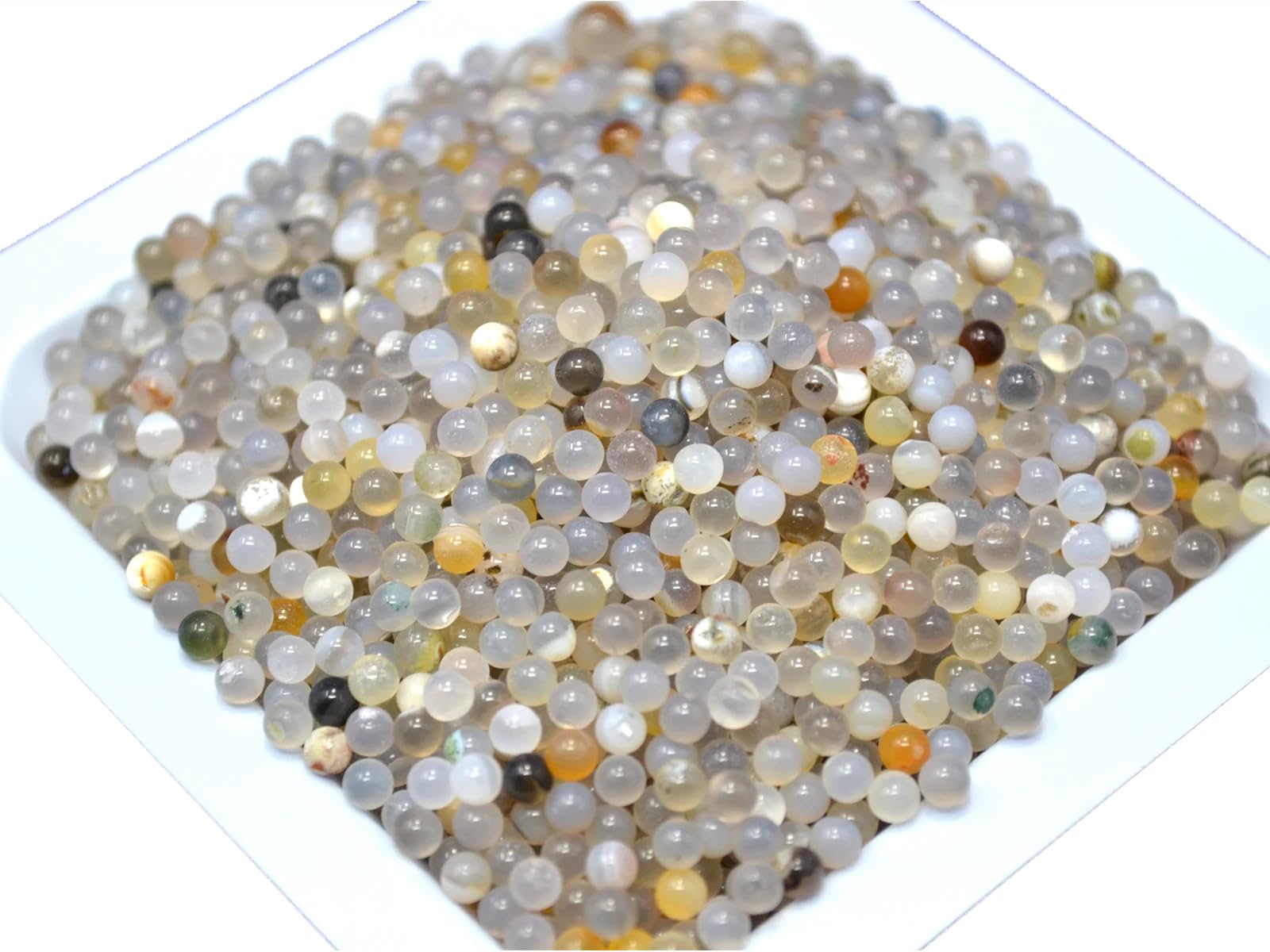 Bolas de medios de molienda de ágata de 3 mm - Medios de molienda de alta precisión for uso en laboratorio - Paquete de 1 kg