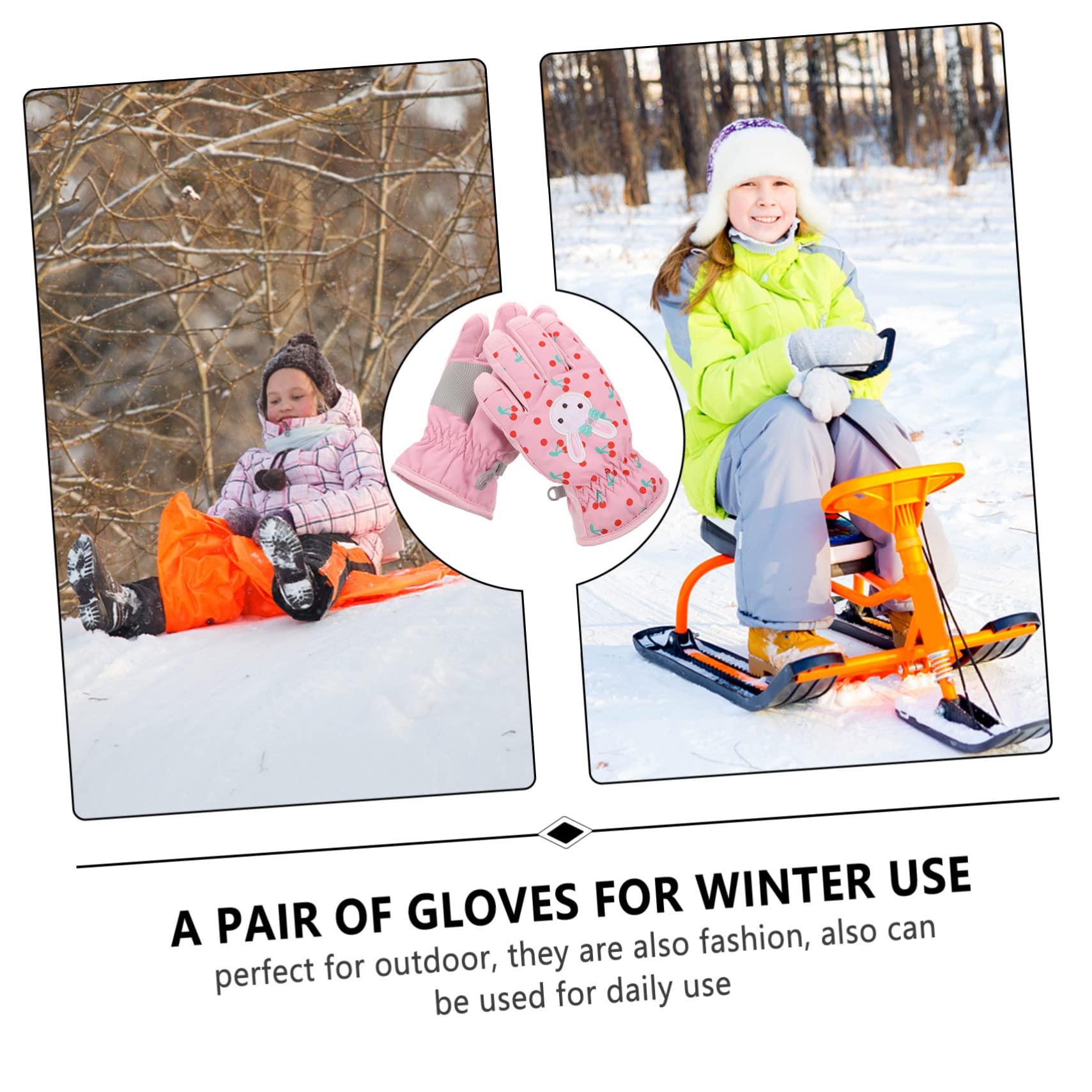 INOOMP 3 Pares De Guantes De Esquí Preciosos Guantes Resistentes Agua para De Invierno para Niños De Snowboard para Niña De Invierno