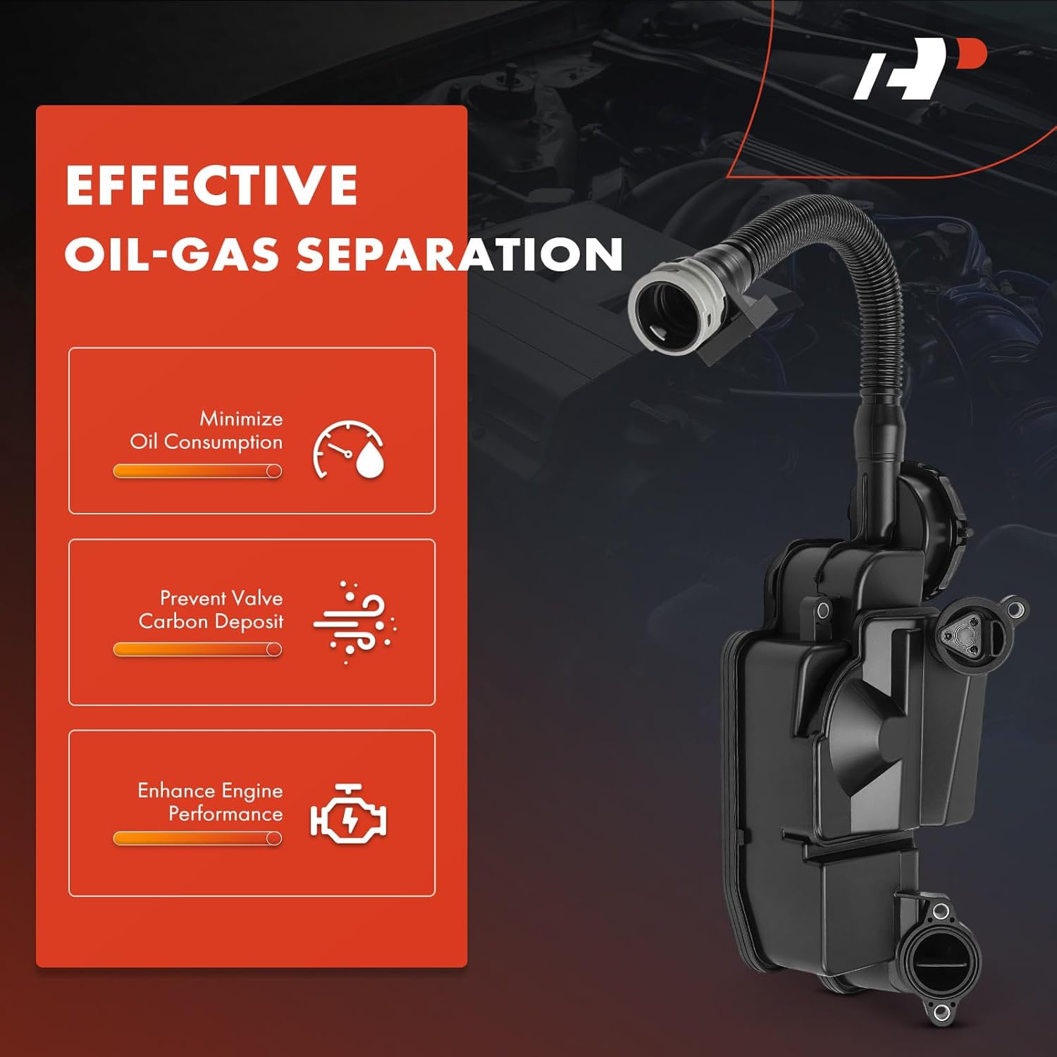 A-Premium Engine Oil Separator Assembly Compatible with 2011-2016 Ford F350 F450 F550 Super Duty 6.7L V8 Powerstroke Diesel, With Sensor PCV CCV Vent Valve Engine Crankcase, Replace# DC3Z6A785C