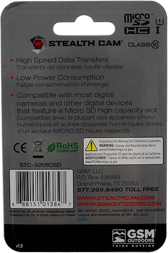 Miniatura 3 de STEALTH CAM Tarjeta SD - Transferencia de datos de alta velocidad Juego de almacenamiento Trail Hunting Scouting Cámaras de grabación de video