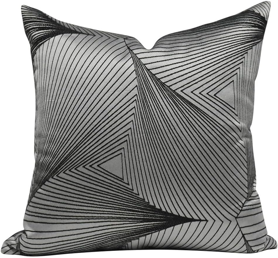 HBJWOV Dark Gray Sofa Pillow Case Hotel Model Living Room Bedroom Big Back