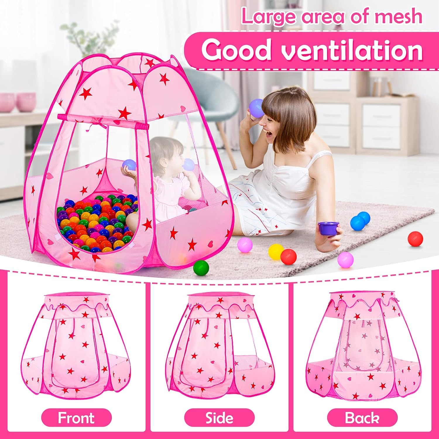 KAHEIGN Pop Up Princess Tent - Image 3