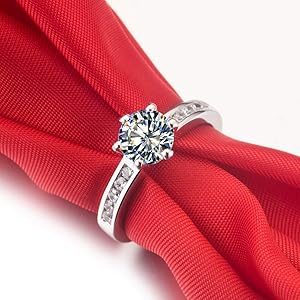 Amazon | [THREE MAN] 本物のスターリングシルバー1CT輝く