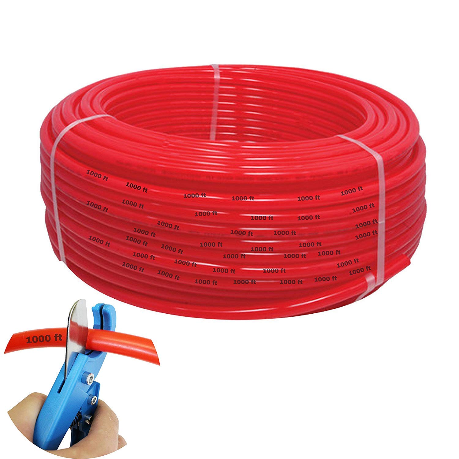 1/2 Inch Oxygen PEX Tubing 1000 Feet Flexible Pipe Radiant Hydronic Heating Piping O2 Water