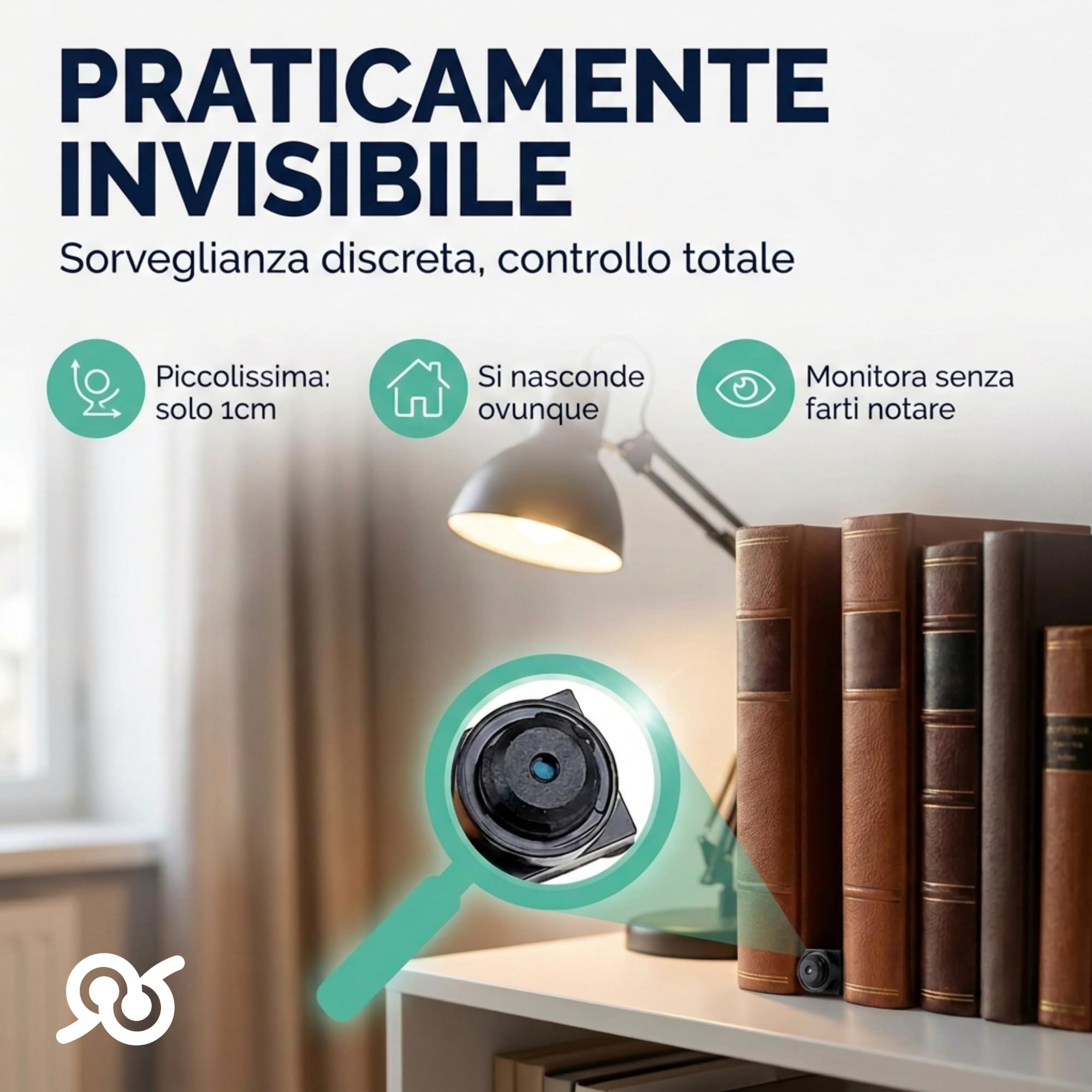 tempo di saldi Telecamera Spia Wifi Interno HD 1080p 1 x 1 x 0.5 cm - Mini Telecamera Spia Nascosta con Batteria Ricaricabile - Microcamera Spia Invisibile - Videocamera Sorveglianza Interno Wifi