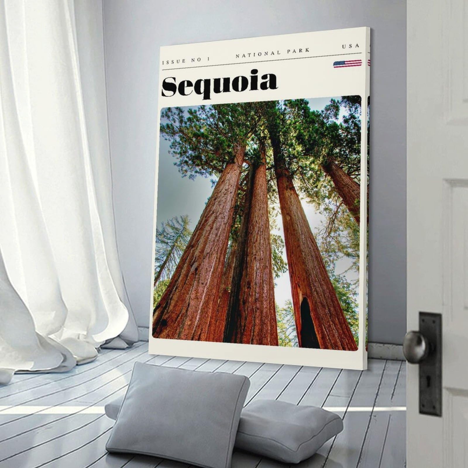 Junmoney Sequoia National Park Travel Art Room Decor Wall Art 16x24inch(40x60cm), for Art Walls, Layered Displays Or Homes, Wall Decor Suited to Curated Displays