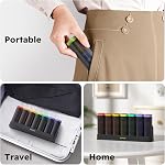 KOVIUU Organisateur hebdomadaire de pilules 3 Times par jour, grand quotidien Pill Box Case 7 Jours, Porte-conteneur de médecine de voyage avec compartiments séparés, Distributeur de vitamine pour les médicaments et suppléments, Noir