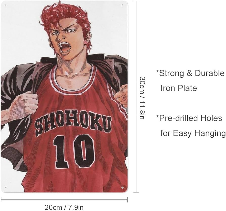 Amazon.co.jp: スラムダンク 桜木花道 流川楓 三井寿ブリキ看板 金属