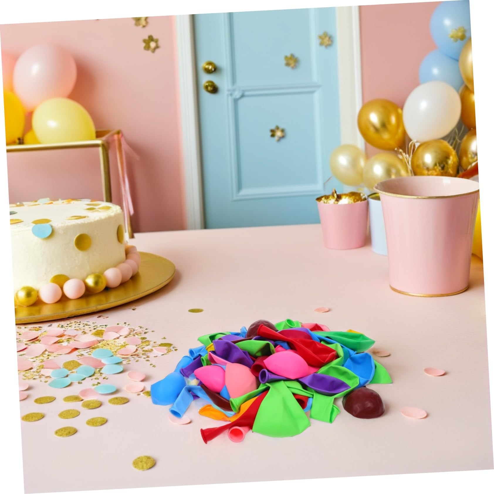 Globos de Látex Multicolor, 200 Unidades para Fiestas y Bodas