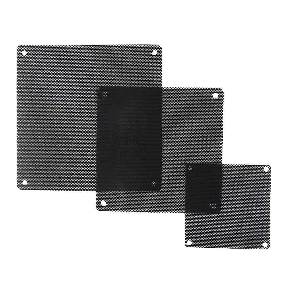 140 mm Computer Lüfter Filter PC Staubfilter Länge 5,51 x 5,51 Zoll (LxB), Schwarz – 10 Stück (140 x 140)