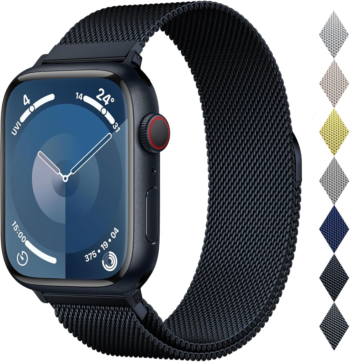 Stainless Steel Milanese Loop Compatible with Apple Watch Bands 46mm 42mm 44mm 45mm 49mm 38mm 40mm 41mm men and women, Magnetic Clasp Replacement for iWatch Ultra Series 11 10 9 8 7 SE 6 5 4 3 2 1