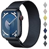 Stainless Steel Milanese Loop Compatible with Apple Watch Band 46mm 42mm 44mm 45mm 49mm 38mm 40mm 41mm men and women, Mesh Loop Magnetic Clasp Replacement for iWatch Bands Ultra Series 10 9 8 7 SE 6 5 4 3 2 1
