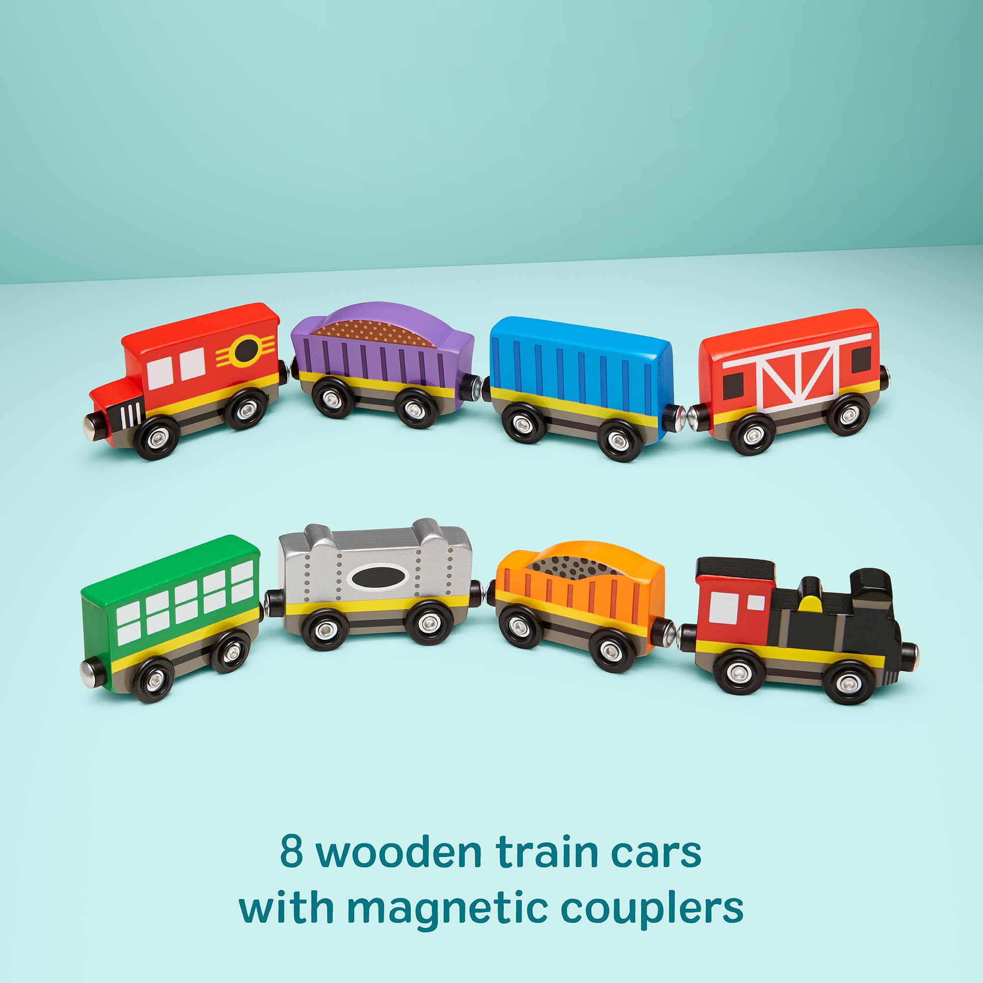 Melissa & Doug Wooden Train Cars Train