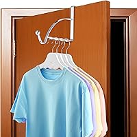 Vista 5 de Hotop 4 ganchos para colgar sobre la puerta, múltiples organizadores de almacenamiento para colgar, ganchos para abrigos, ropa, sudaderas, Plateado