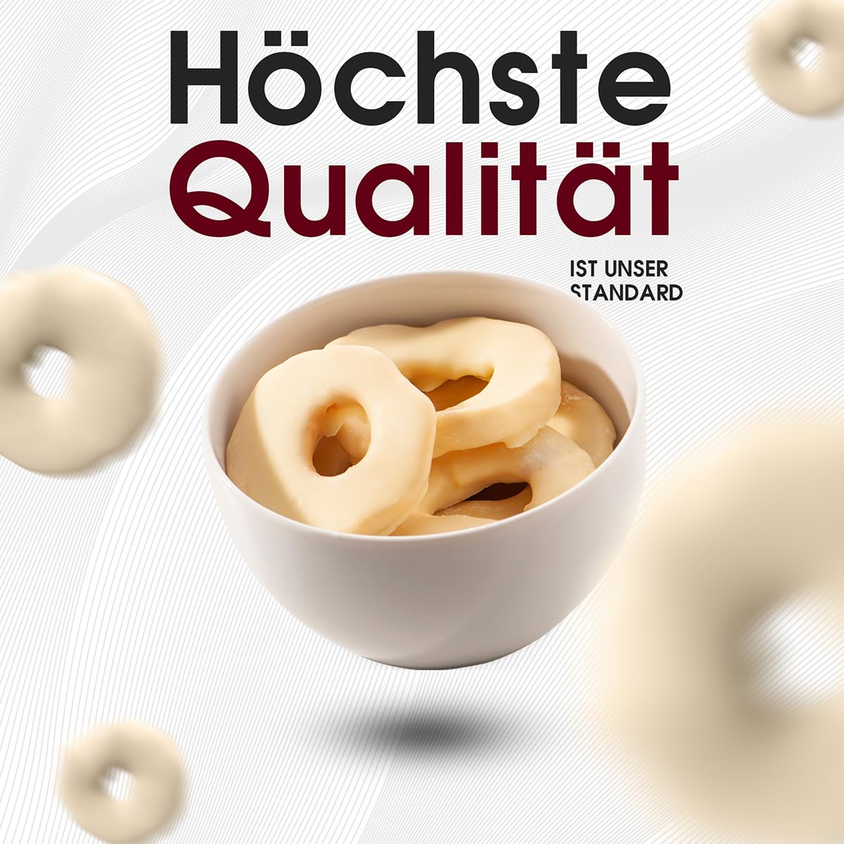 Sultan’s Palace Apfelringe in edler Weißer Schokolade - 200g – Schoko Früchte - Premium Qualität - Geschenkidee – Zartschmelzende Schokolade