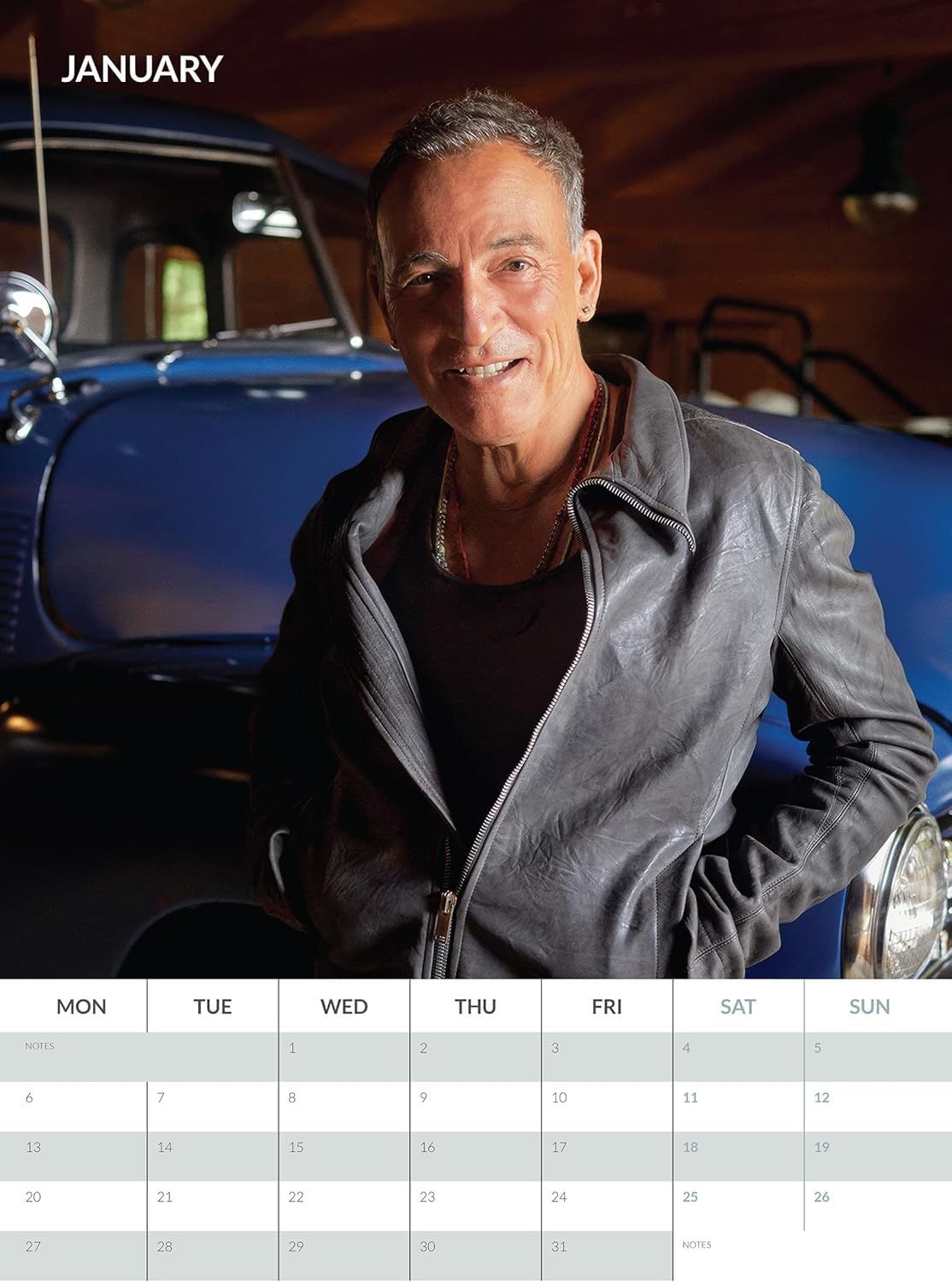 Calendario De Pared 2026 Bruce The Boss - Formato A3 (30x42 Cm), 12 Meses Con Fotografías Profesionales, Ideal Para Oficina O Hogar