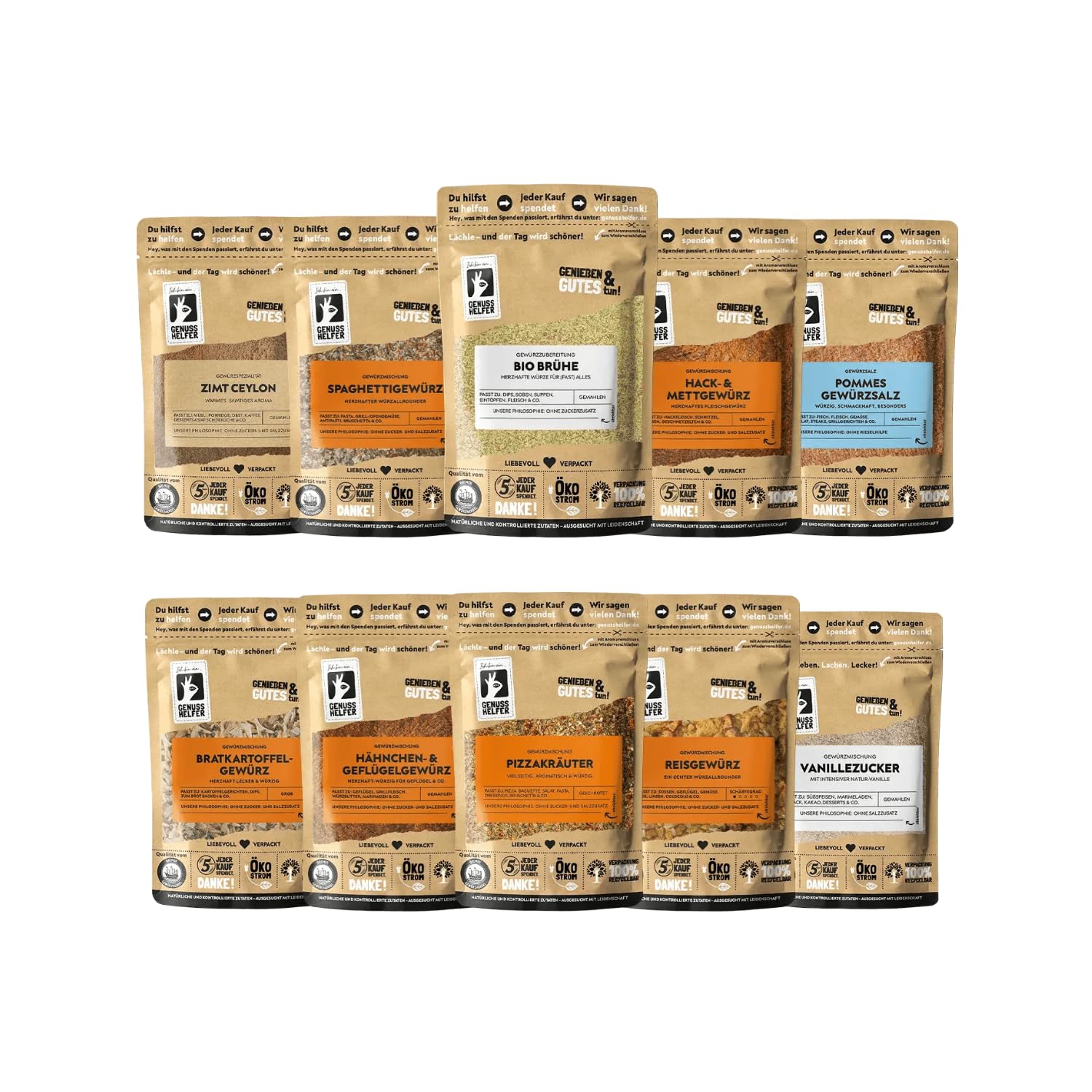 Bremer Gewürzhandel Genuss-Set Kids Box, 10-tlg., Gewürzset, Gewürze Geschenk, Geschenkset, 1205g