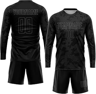 Custom Long Sleeve Soccer Jersey Men Women Youth Kids Personalized Soccer Shirts and Shorts Printed Name Number Logo