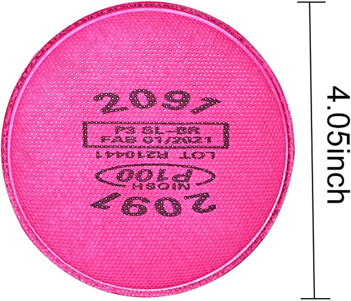 2091 Respirator Cartridges Particulate Filters, for Dust-Proof, Organic Vapor, Pollen and Chemical, Installed on 6000 7000 FF-4 Filter Retainer Use, 2 Pairs (4pcs) : Tools & Home Improvement