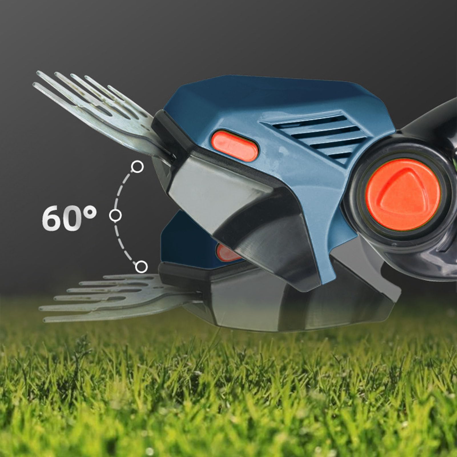 Cuchillas Intercambiables de 130 mm y 220 mm - Kit de Cortasetos y cortacésped inalámbrico - Herramienta de Recorte Manual con batería de 21 V 1500 mAh con Cargador - Motor de
