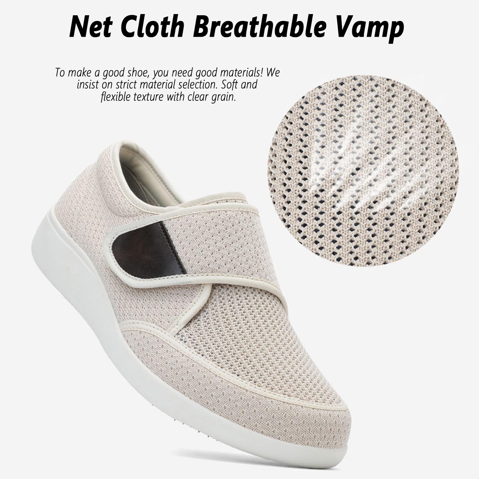 Scarpe Diabetiche Donna, Calzature Alluce Valgo, Scarpe Ortopediche Riabilitative Calzature Medicali Pantofole Antiscivolo Tessuto Rete Traspirante, Scarp Casual Uso Interno Esterno