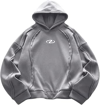 RoseSeek Men's Hoodies Long Sleeve Graphic Sweatshirts Hooded Neck Pullover Tops Fall Streetwear