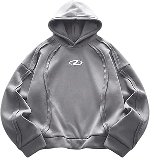 RoseSeek Men's Hoodies Long Sleeve Graphic Sweatshirts Hooded Neck Pullover Tops Fall Streetwear