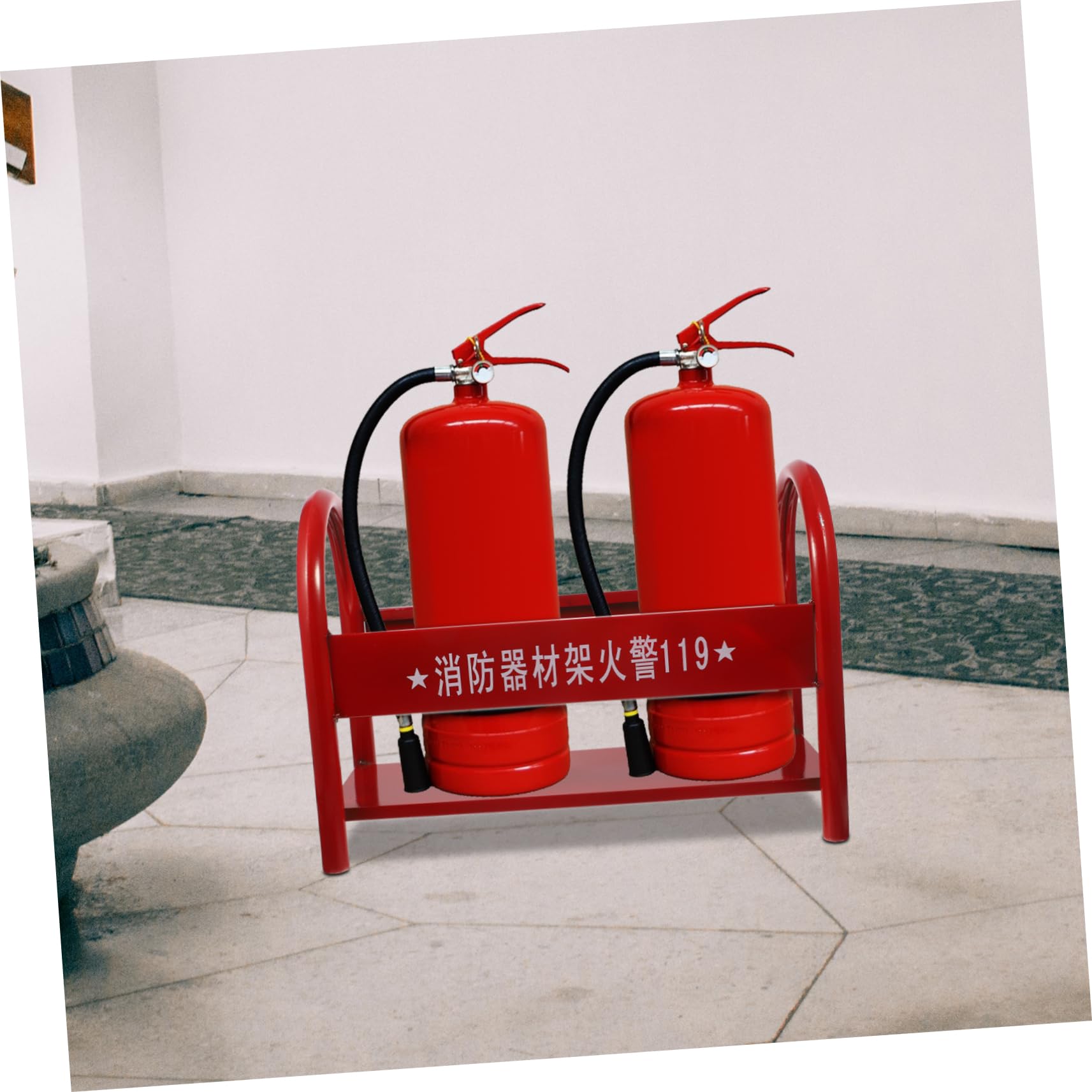 Soporte De Metal Para Extintor De Incendios Estante Resistente Para Almacenamiento De Extintores Para Oficina y Hogar Diseño Práctico y Seguro