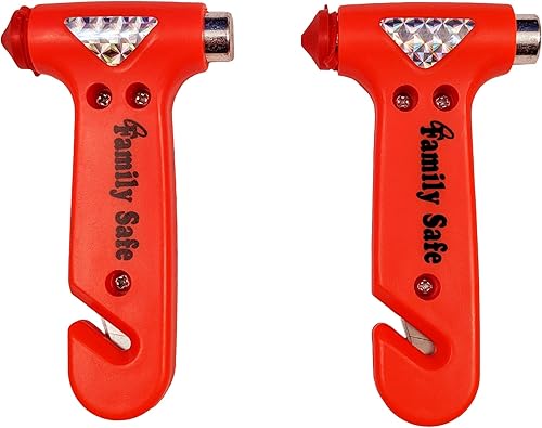 Paquete de 2 herramientas de escape de emergencia cortador de cinturón de seguridad para romper ventanas