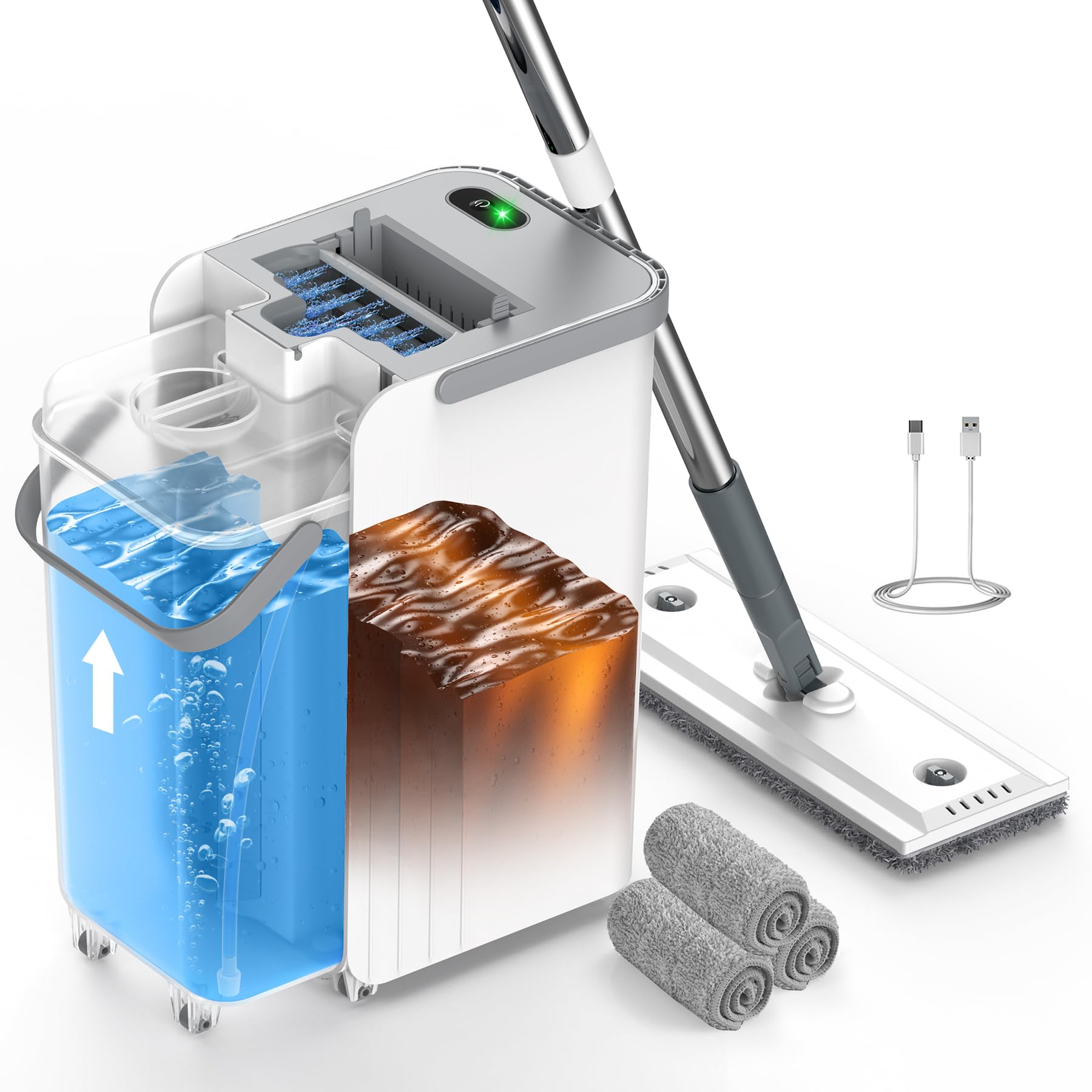 Veshiny Flat Mop and Bucket System
