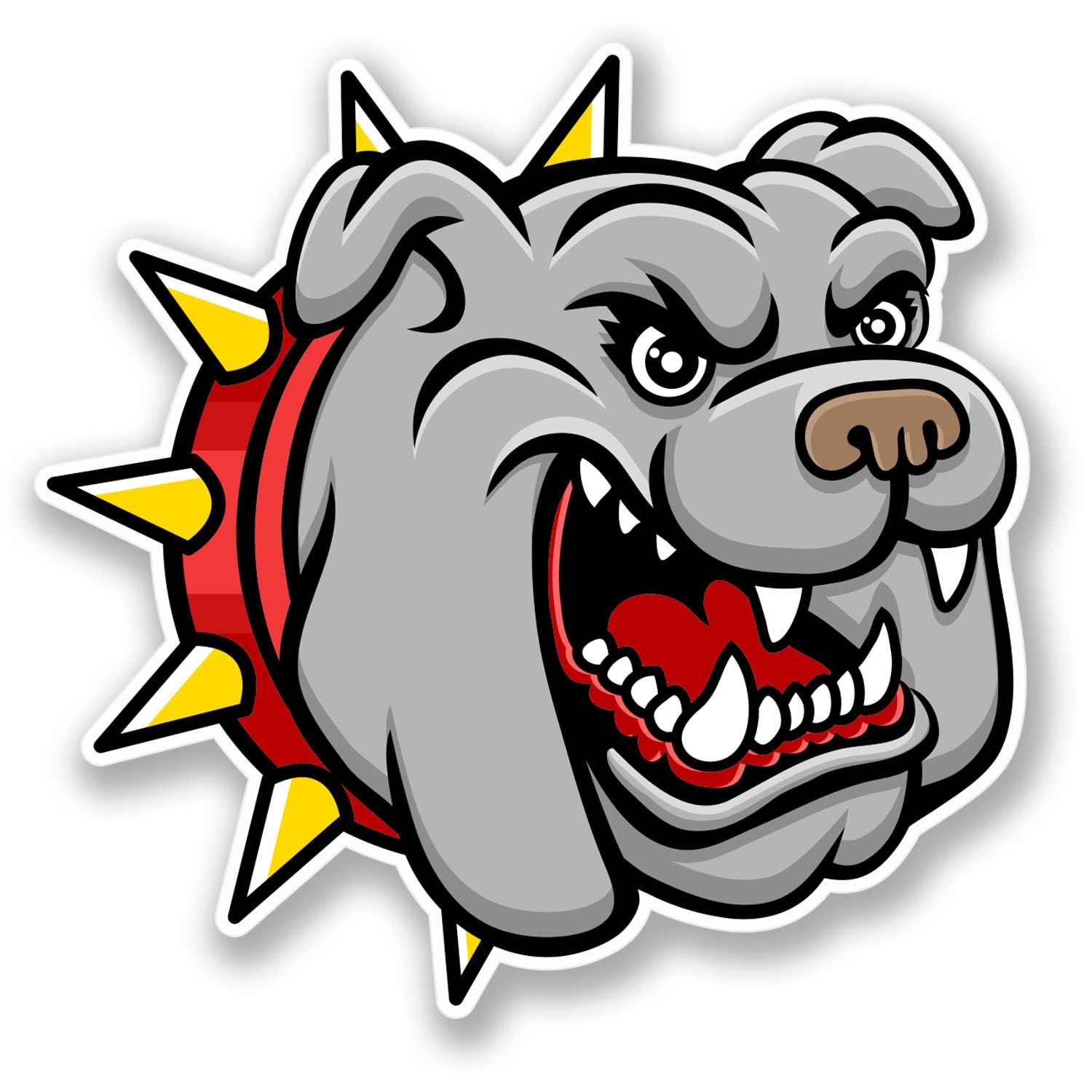 Destinationvinyl 2 X Bulldog Dog Sticker Car Bike Bike Laptop Bull Dog Animal Angry British #4257 (10Cm X 10Cm)