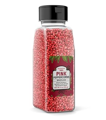 Unpretentious Whole Pink Peppercorns, 4 Cups, From Brazilian Pepper Trees, Fruity & Spicy Taste 8 Ounce
