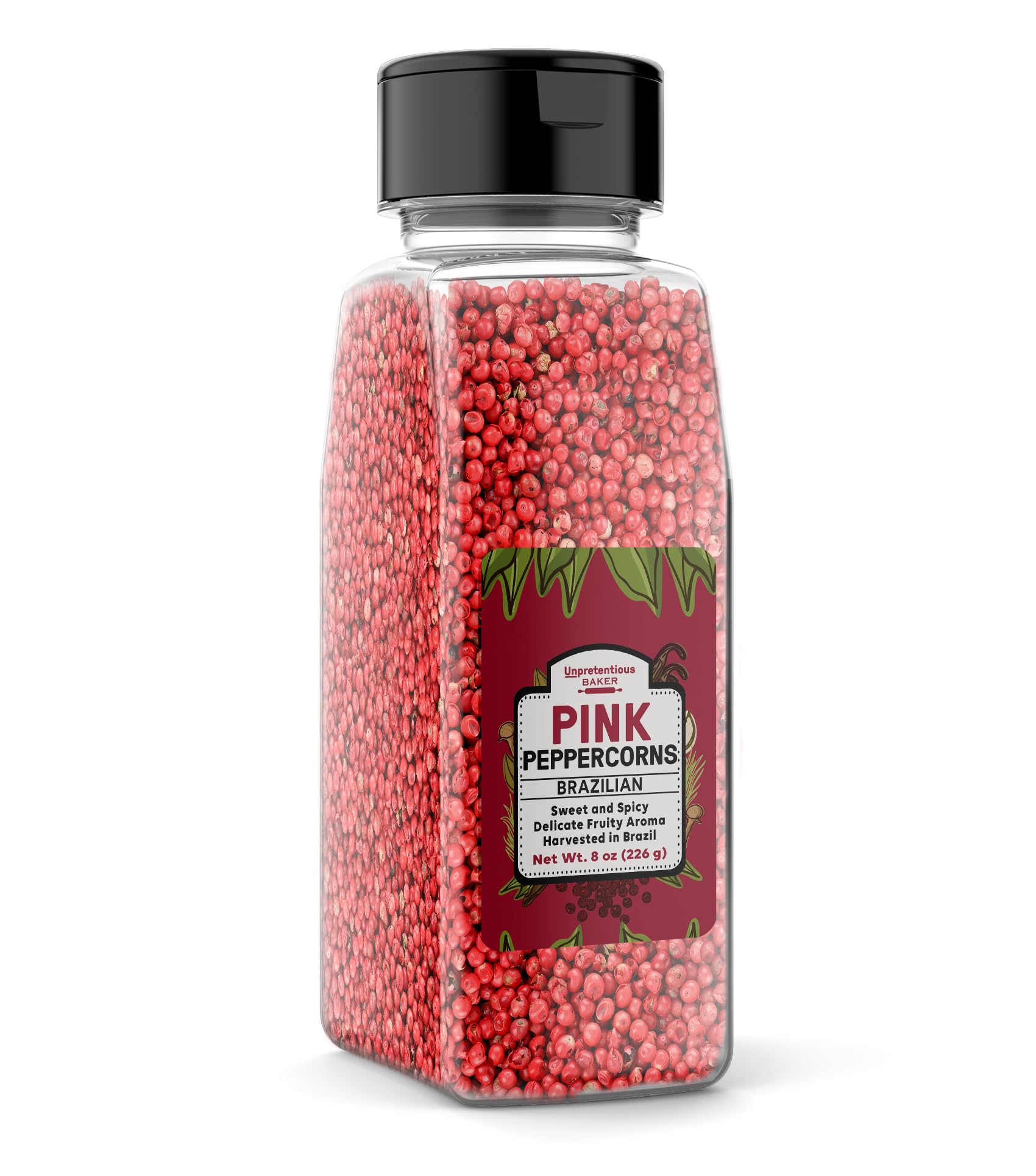 Unpretentious Whole Pink Peppercorns, 4 Cups, From Brazilian Pepper Trees, Fruity & Spicy Taste (8 Ounce)