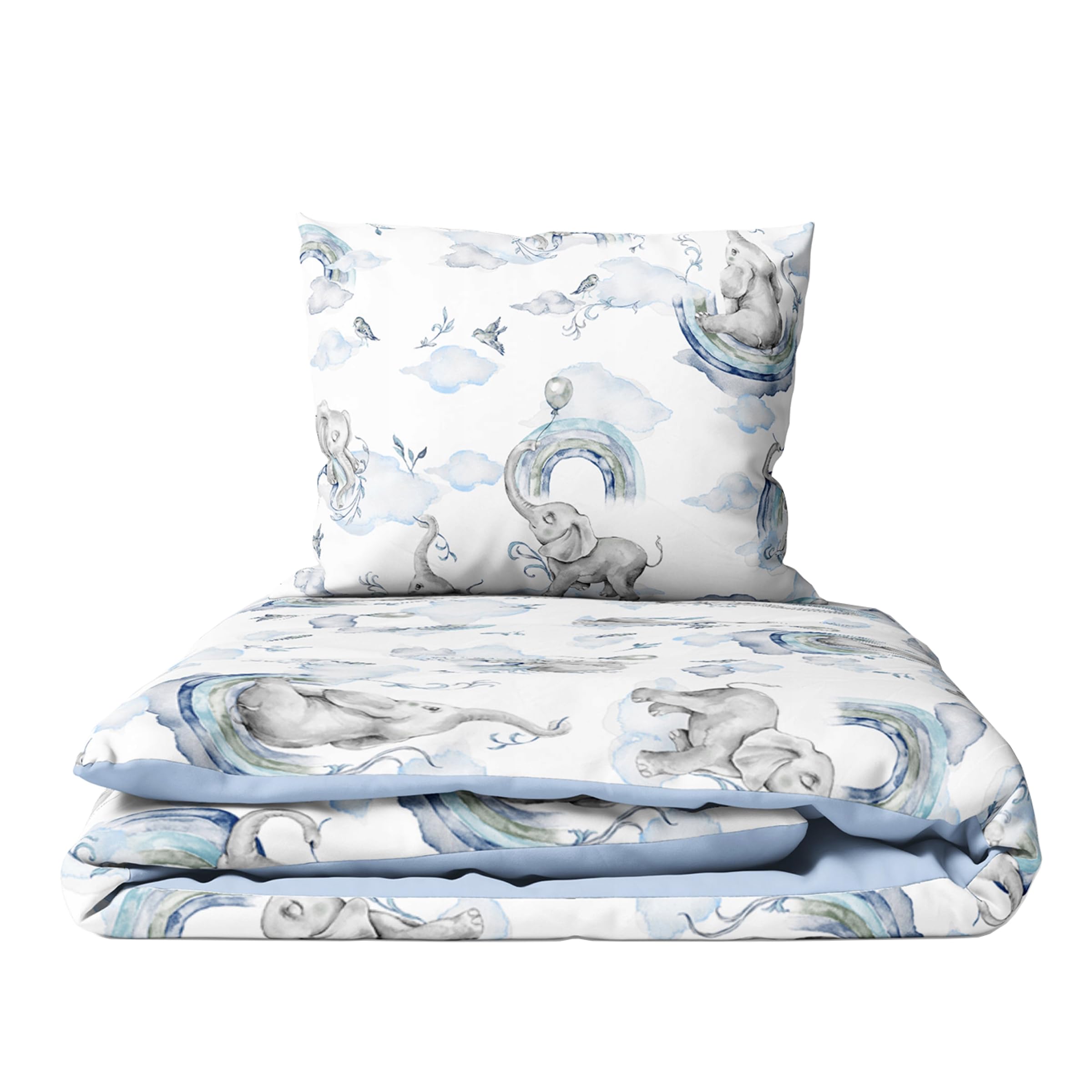 Baby Comfort 2-Piece Toddler Duvet & Pillow Set, 120x90 cm, 100% Cotton Breathable Fabric