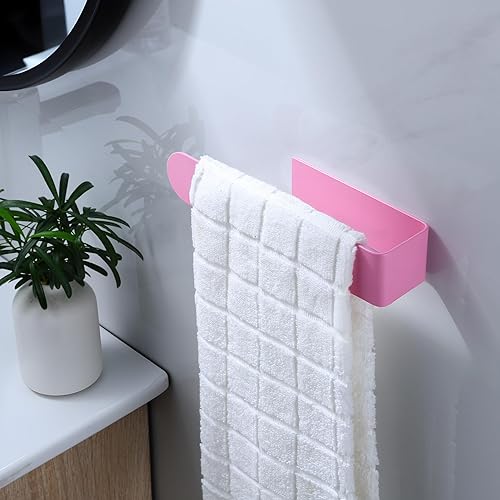 Miniatura 57 de Taozun Toallero adhesivo – Toallero de mano para baño, toallero de acero inoxidable montado en la pared, soporte para toallas de invitados de 12