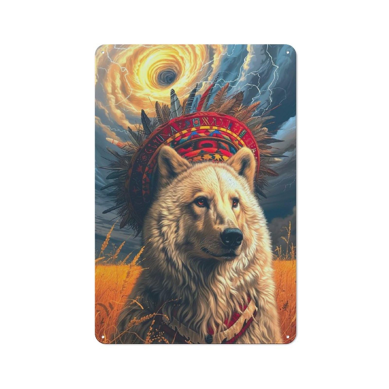 Junmoney Style-9 American Dog Metal Wall Plaque 30X20cm, Character Room Wall Plaque For Hallway, Home Bar, Garage Or Study