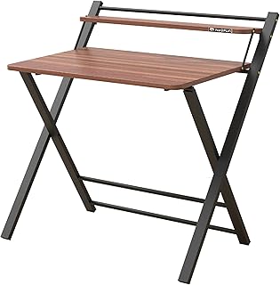 InnoFur Meleti Folding Table for Home and Office/Folding Table for Study/Work from Home Table/Foldable Laptop Desk/Multipurpose Utility Table (Regular Size, Brown) Engineered Wood