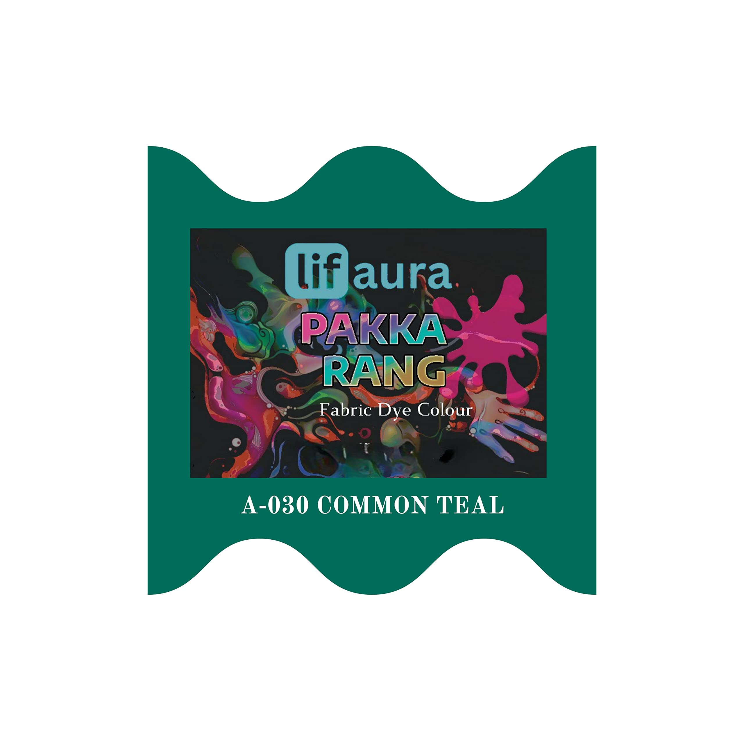Prokart Lifaura Pakka Rang Fabric Dye Colour Natural dye for Fabric Pack of 5 Sachets (5g Each 25g Pack) ShadeA-30 :Common Teal (Same Color), Prokart Lifaura Pakka Rang-picture-30