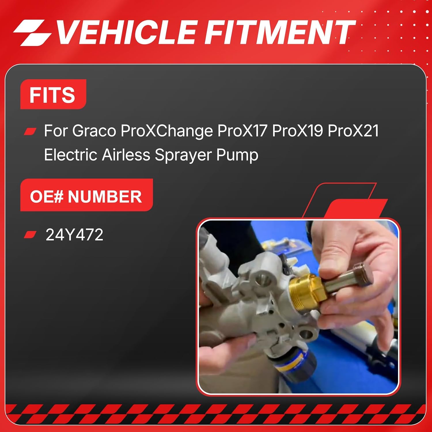24Y472 Power Paint Sprayers Pump Compatible with Graco ProXChange ProX17 ProX19 ProX21 Electric Airless Sprayer Pump High Alloy Steel