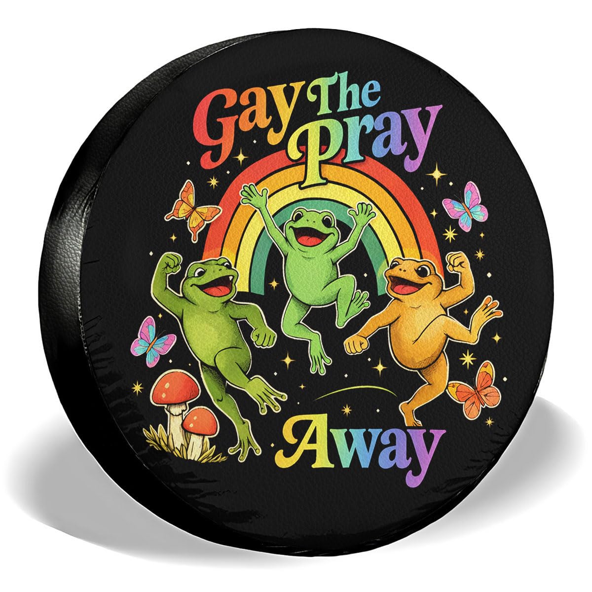 GENANY Bisexual Father's Day PVC Spare Tire Cover for RV Trailer, Waterproof, No Camera Hole, Size 17 Fits 31-33 Inch