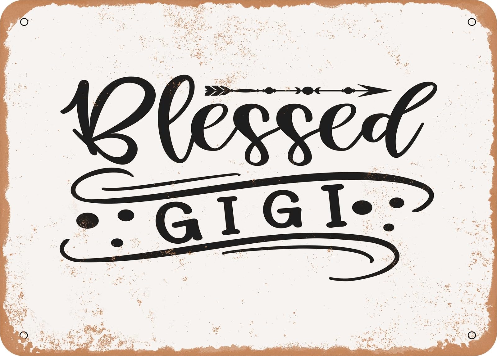 Miaomansenstore Metal Sign - Blessed Gigi - 8 - Vintage Look Sign Home Decor