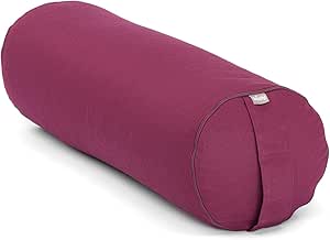 Bodhi | Yoga Bolster ECO | 100% algodón orgánico | rollo de yogaroll con relleno de espelta orgánica | funda lavable | cojín para ejercicios de yoga restaurativos | grande aprox. 65 x