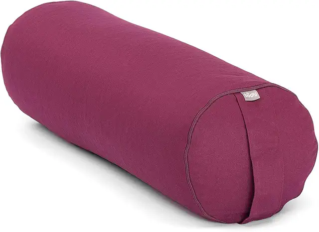 Bolster de Yoga Eco | Algodón Orgánico | Relleno Espelta | Grande 65x22 cm | Lila