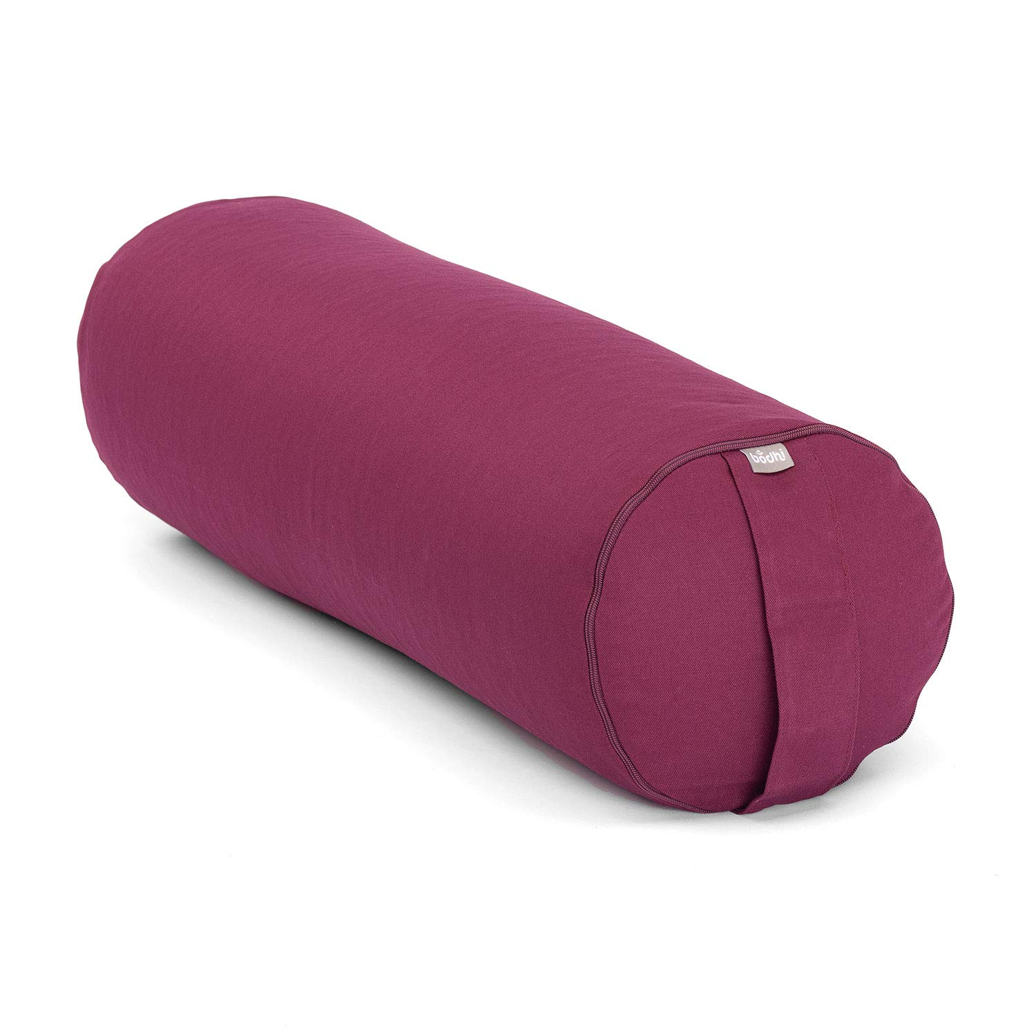 Bodhi | Yoga Bolster ECO | 100% cotone biologico | Rullo yoga con riempimento biologico di farro | Lavabile | Cuscino rotondo per esercizi di yoga restorativi, grande 65 x 20 cm