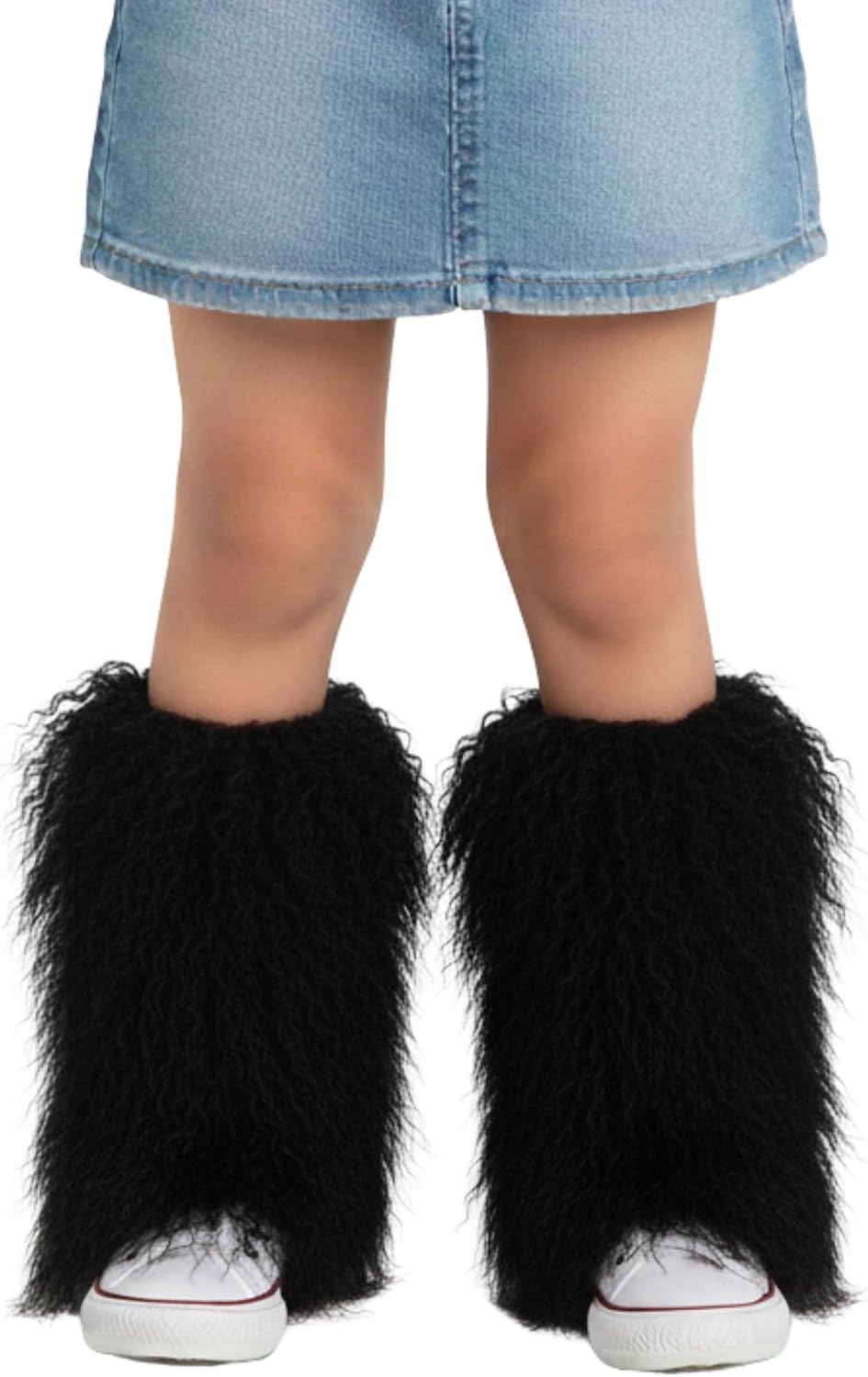 Faux Fur Leg Warmers Kids Furry Boot Cuff for Children Costume Shaggy Leg Warmer, for Years 3~8, by Daisy&Dino